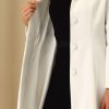 Women's Single Breasted Coat A Line Mid-Long Peacoats Outerwear Winter Coats
