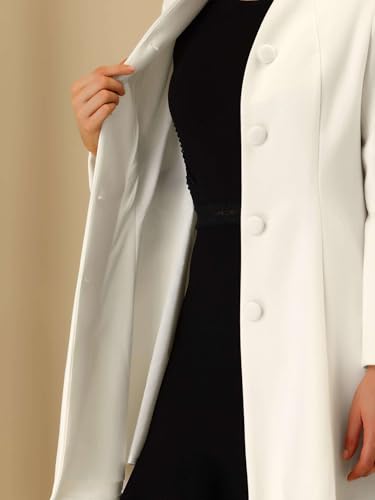 Women's Single Breasted Coat A Line Mid-Long Peacoats Outerwear Winter Coats