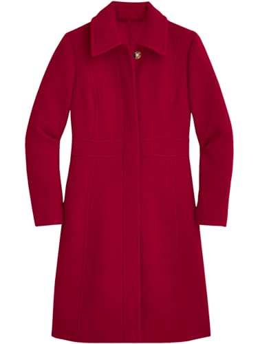 Women's Elegant Single Breasted Coat Long Sleeve Mid Winter Overcoat Work Office Pea Coats