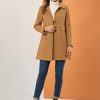 Women's 2024 Coat Winter Vintage Single Breasted Long Peter Pan Collar Overcoat