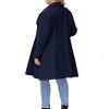 Women's Plus Size Wool Dress Coat Double Breasted Pea Coats Long Trench Coat