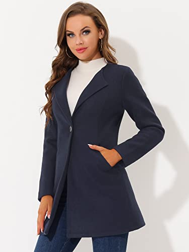 Women's Winter Overcoat Lapel Collar Single Breasted Outerwear Long Pea Coat