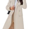Women's Winter Jacket Double-Breasted Wool Blend Warm Long Trench Coat