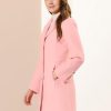 Women's Winter Pea Coat 2025 Fall Single Breasted Long Outerwear Trench Coats