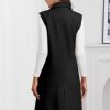 Womens Long Vest Fall Winter Wool Sleeveless Blazer Jackets Waistcoat Coats
