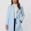 Women's Winter Pea Coat 2025 Fall Single Breasted Long Outerwear Trench Coats