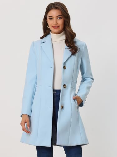Women's Winter Pea Coat 2025 Fall Single Breasted Long Outerwear Trench Coats