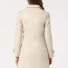 Women's Winter Outerwear Overcoat Peter Pan Collar Mid-thigh A-line Single Breasted Pea Coat