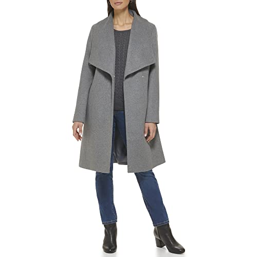 Women's Belted Wool Classically Elegant Coat for Year-Round Style (Standard and Plus Size)