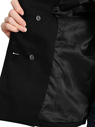 Women's Peter Pan Collar Peacoat Double Breasted Short Coat