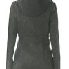 Women's Soft Wool Blend Peacoat – Double Breasted Winter Coat with Detachable Hood