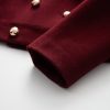 Women's Fall Winter Elegant Short Length Pea Coat,Fashion Oversized Peter Pan Collar Wool Coats for Daily Wear