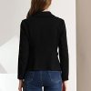 Women's Peter Pan Collar Peacoat Double Breasted Short Coat
