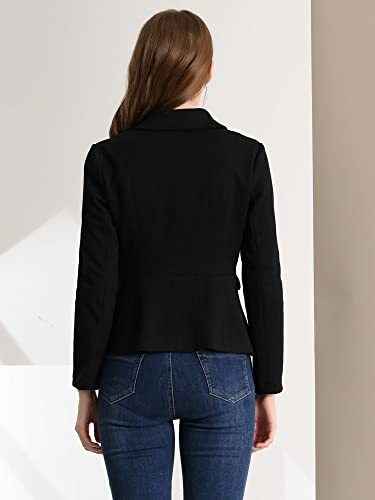 Women's Peter Pan Collar Peacoat Double Breasted Short Coat