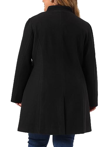 Women's Plus Size Long Coat Winter Steampunk Stand Collar Single Breasted Coat 2023