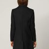 Women's Winter Overcoat Notched Lapel One Buttoned Mid-Length Long Coat