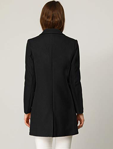 Women's Winter Overcoat Notched Lapel One Buttoned Mid-Length Long Coat