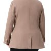Women's Casual Coat for Women Plus Size Notch Double-Breasted Lapel Jacket Outwear Winter Coats