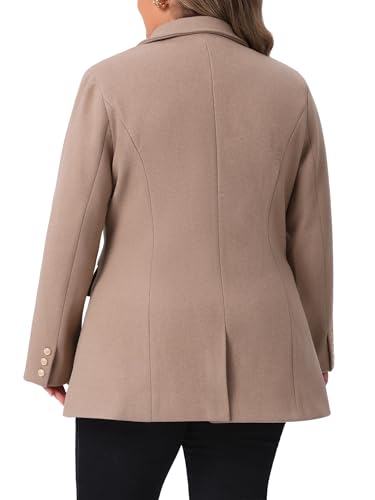 Women's Casual Coat for Women Plus Size Notch Double-Breasted Lapel Jacket Outwear Winter Coats