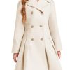 Girls Winter Dress Coat Button Peacoat Notch Lapel Double Breasted Outerwear with Pockets 5-14 Years