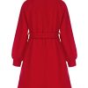 Girls Dress Coat Lapel Wool Blend Long Winter Jackets with Pockets Belt 6-14Y