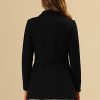 Women's Winter Coat Belted Outerwear Casual Work Notch Collar Double Breasted Peacoat