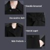 Women's Winter Wool Coats Warm Double-breasted Notched Lapel Jackets Midi Long Peacoat Long Sleeve Pea Coats