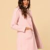 Women's Winter Single Breasted Peter Pan Collar Outwear Trench Coat