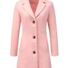 Women's Winter Pea Coat 2025 Fall Single Breasted Long Outerwear Trench Coats