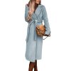 Women's Long Wool Pea Coats with Belt Elegant Lapel Collar Wool Blend Trench Coat Fall Winter Warm Overcoat