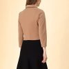 Women's Elegant Short Coat Point Collar Single Breasted Slant Pocket Peacoats