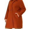 Plus Size Peacoat for Women Winter Notched Lapel Single Breasted Elegant Long Trench Coats Jacket