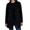 Women's Peacoat Wool Blend Double Breasted Winter Coat