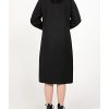 Women's Wool Blend Pea Coat Notch Lapel Single Breasted Classic Winter Long Wool Trench Coat