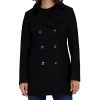 Women's Peacoat Wool Blend Double Breasted Winter Coat