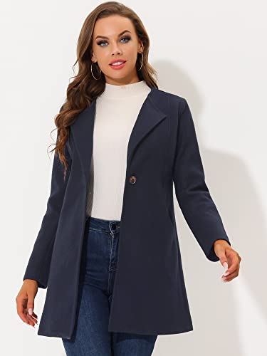 Women's Winter Overcoat Lapel Collar Single Breasted Outerwear Long Pea Coat
