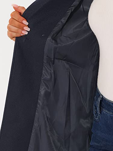 Women's Winter Overcoat Lapel Collar Single Breasted Outerwear Long Pea Coat