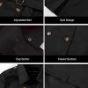 Women's Plus Size Trench Coat Double-Breasted Classic Lapel Overcoat Belted Outerwear Coat with Detachable Hood