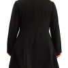 Plus Size Overcoat for Women Leather Notched Lapel Single Breasted Long Trench Jacket Coats