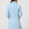 Women's Winter Pea Coat 2025 Fall Single Breasted Long Outerwear Trench Coats