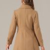 Women's Peter Pan Collar Overcoat Winter Dressy Button Single Breasted Long Coat