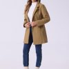 Women's Winter Overcoat Mid-Long Stand Collar Single Breasted Coat Outerwear