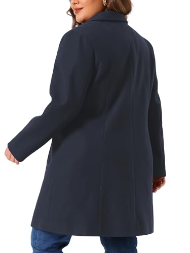 Womens Plus Size Winter Pea Coat Double Breasted Notch Lapel Long Trench Coats Jackets Trendy Dressy 2025