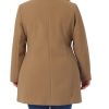 Plus Size Coat for Women Peter Pan Collar Double Breasted Winter Warm Coats with Pockets