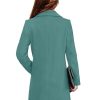 Women's Long Sleeve Slim Fit Warm Winter Wool Blend Pea Coat Overcoat