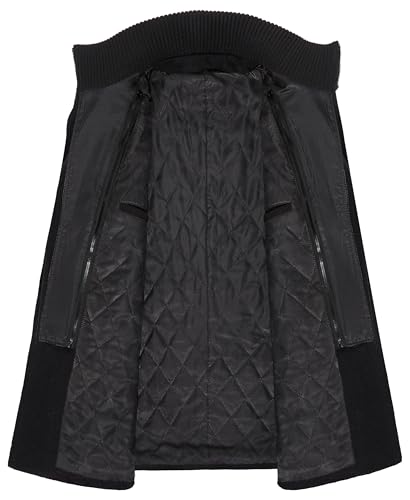 Men's Pea Coat Wool Jacket Windbreaker Single Breasted Winter Coat