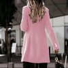 Women's Double Breasted Wool Blend Trench Coat Fall Winter Warm Pea Coats Long Overcoat Slim Fit Elegant Outerwear