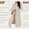 Women's Winter Jacket Double-Breasted Wool Blend Warm Long Trench Coat