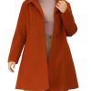 Plus Size Peacoat for Women Winter Notched Lapel Single Breasted Elegant Long Trench Coats Jacket