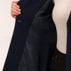 Short Pea Coat for Women's Buttoned Winter Belted Slant Pockets Shawl Lapel Collar Coats